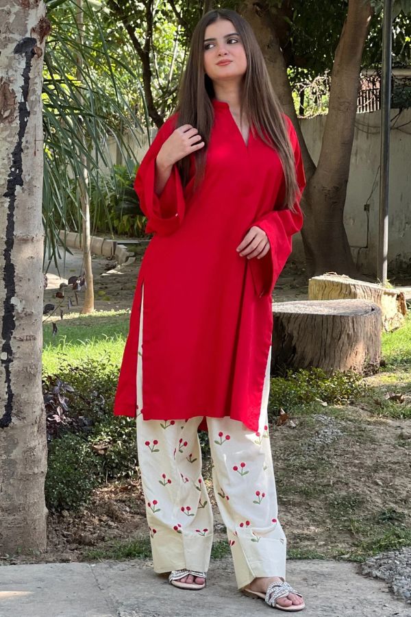 LAL PARI EMBROIDERED 2PC